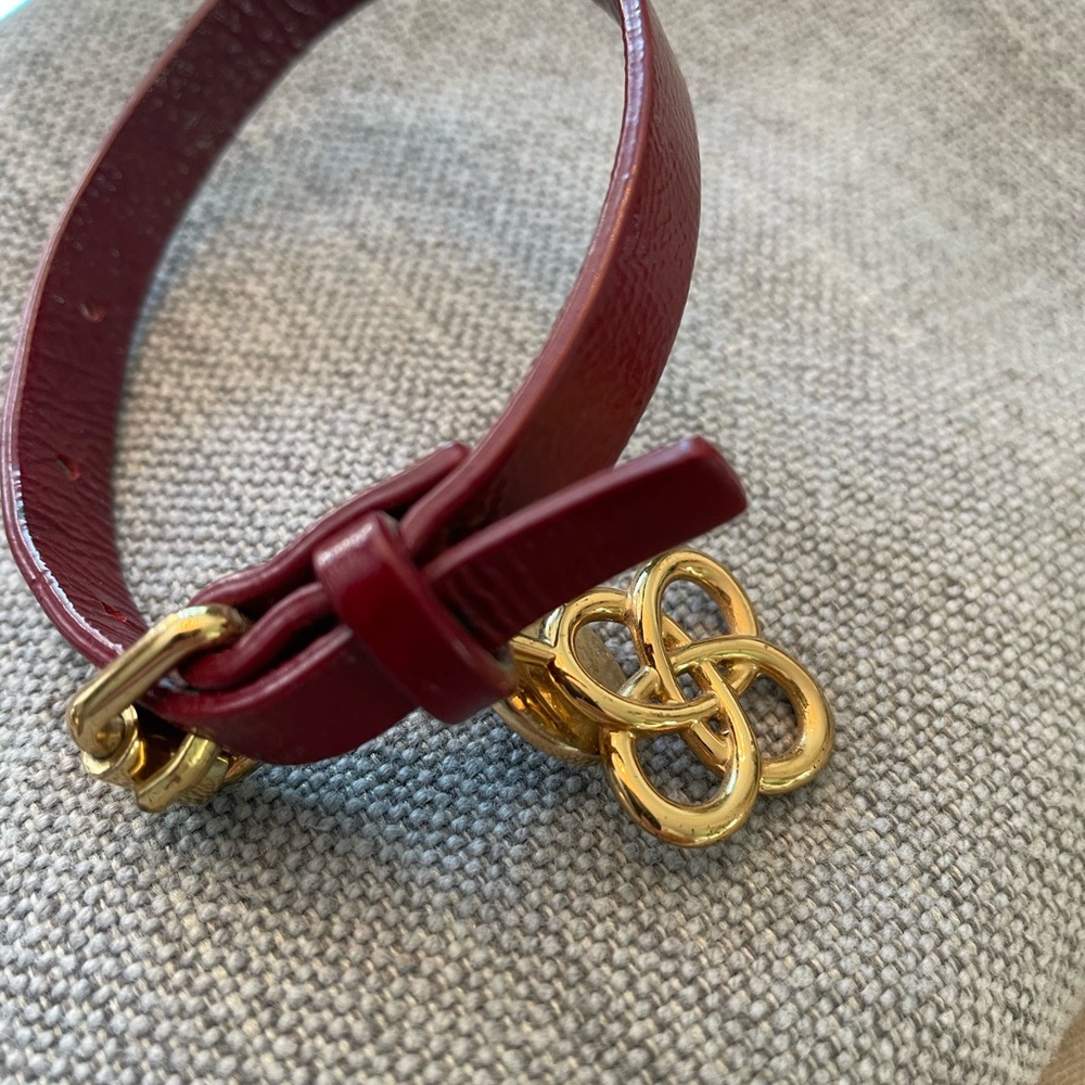 S & D red patent bracelet